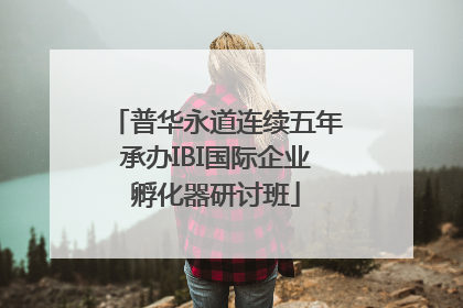普华永道连续五年承办IBI国际企业孵化器研讨班