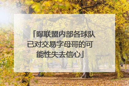 曝联盟内部各球队已对交易字母哥的可能性失去信心