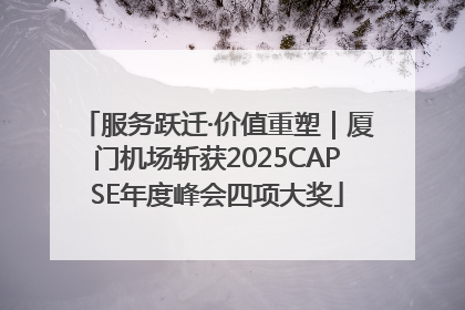 服务跃迁·价值重塑｜厦门机场斩获2025CAPSE年度峰会四项大奖