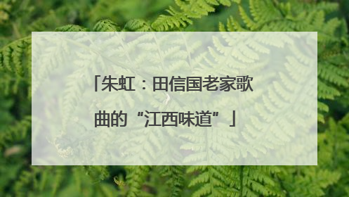 朱虹：田信国老家歌曲的“江西味道”