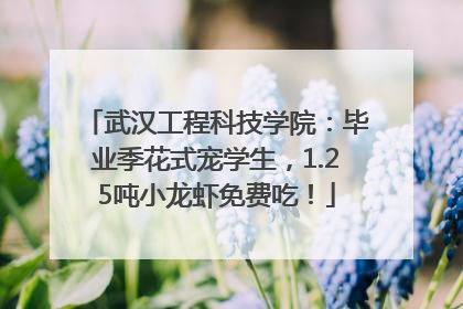 武汉工程科技学院：毕业季花式宠学生，1.25吨小龙虾免费吃！