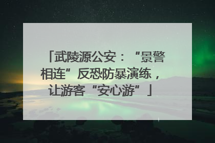 武陵源公安：“景警相连”反恐防暴演练，让游客“安心游”