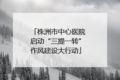 株洲市中心医院启动“三提一转”作风建设大行动