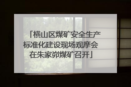 横山区煤矿安全生产标准化建设现场观摩会在朱家峁煤矿召开