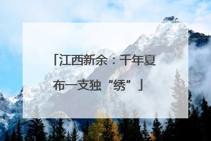 江西新余：千年夏布一支独“绣”