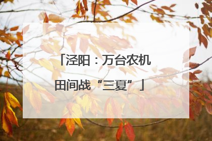泾阳：万台农机田间战“三夏”
