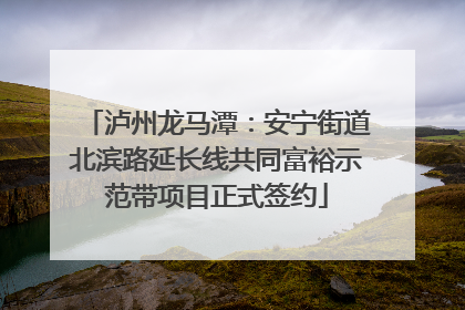 泸州龙马潭：安宁街道北滨路延长线共同富裕示范带项目正式签约