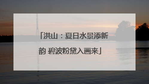 洪山：夏日水景添新韵 碧波粉黛入画来