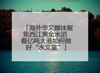 海外华文媒体聚焦西江黄金水道 看亿吨大港如何做好“水文章”