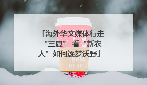 海外华文媒体行走“三夏” 看“新农人”如何逐梦沃野