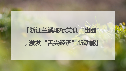 浙江兰溪地标美食“出圈”，激发“舌尖经济”新动能