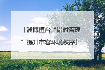 淄博桓台“错时管理”提升市容环境秩序
