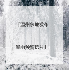 温州多地发布暴雨预警信号