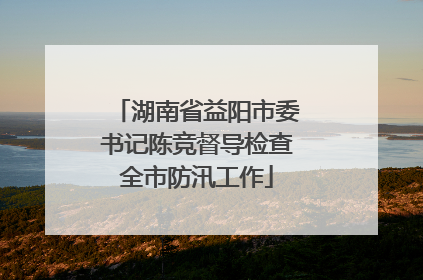 湖南省益阳市委书记陈竞督导检查全市防汛工作