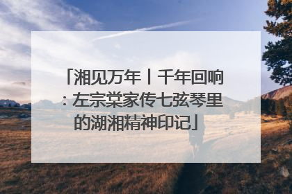 湘见万年丨千年回响：左宗棠家传七弦琴里的湖湘精神印记