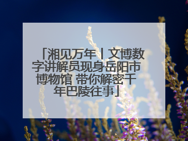 湘见万年丨文博数字讲解员现身岳阳市博物馆 带你解密千年巴陵往事