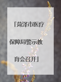菏泽市医疗保障局警示教育会召开