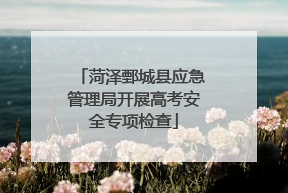 菏泽鄄城县应急管理局开展高考安全专项检查