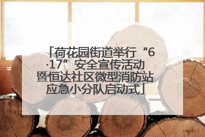荷花园街道举行“6·17”安全宣传活动暨恒达社区微型消防站应急小分队启动式