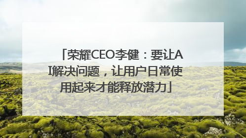 荣耀CEO李健：要让AI解决问题，让用户日常使用起来才能释放潜力