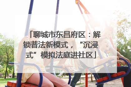 聊城市东昌府区：解锁普法新模式，“沉浸式”模拟法庭进社区