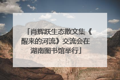 肖辉跃生态散文集《醒来的河流》交流会在湖南图书馆举行
