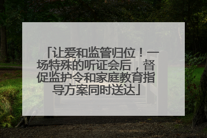 让爱和监管归位！一场特殊的听证会后，督促监护令和家庭教育指导方案同时送达