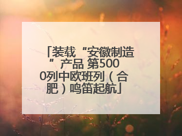 装载“安徽制造”产品 第5000列中欧班列（合肥）鸣笛起航