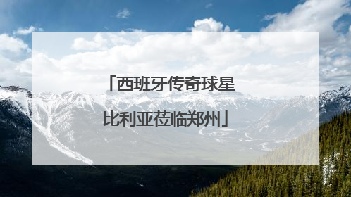 西班牙传奇球星 比利亚莅临郑州