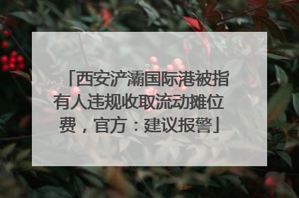 西安浐灞国际港被指有人违规收取流动摊位费，官方：建议报警