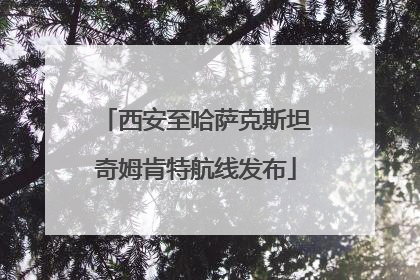 西安至哈萨克斯坦奇姆肯特航线发布