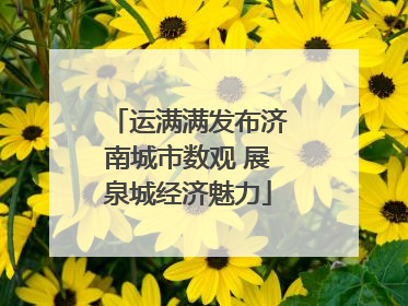 运满满发布济南城市数观 展泉城经济魅力