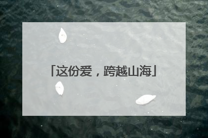 这份爱，跨越山海