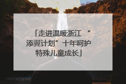 走进温暖浙江 “添翼计划”十年呵护特殊儿童成长