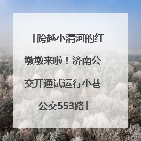 跨越小清河的红墩墩来啦！济南公交开通试运行小巷公交553路