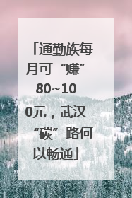 通勤族每月可“赚”80~100元，武汉“碳”路何以畅通