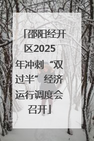 邵阳经开区2025年冲刺“双过半”经济运行调度会召开