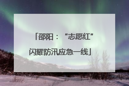 邵阳：“志愿红”闪耀防汛应急一线