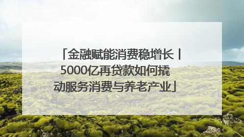 金融赋能消费稳增长丨5000亿再贷款如何撬动服务消费与养老产业