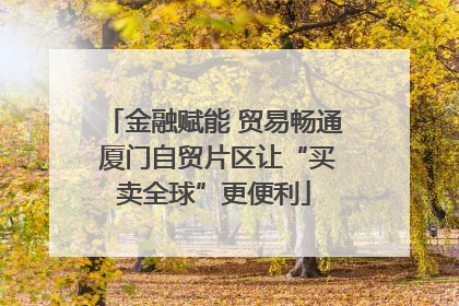 金融赋能 贸易畅通 厦门自贸片区让“买卖全球”更便利