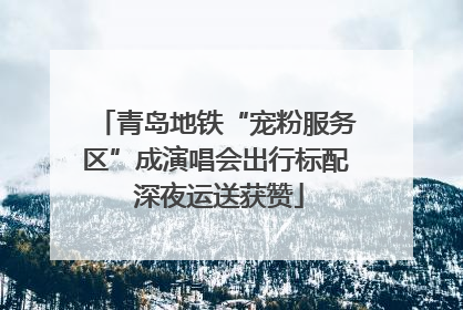 青岛地铁“宠粉服务区”成演唱会出行标配 深夜运送获赞