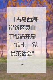 青岛西海岸新区灵山卫街道开展“庆七一党员茶话会”