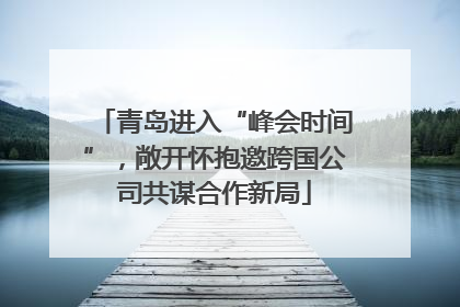 青岛进入“峰会时间”，敞开怀抱邀跨国公司共谋合作新局