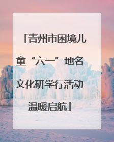 青州市困境儿童“六一”地名文化研学行活动温暖启航