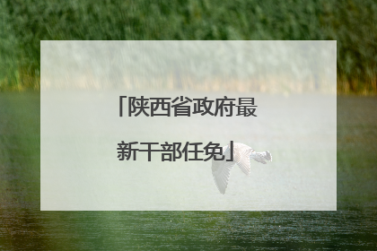 陕西省政府最新干部任免