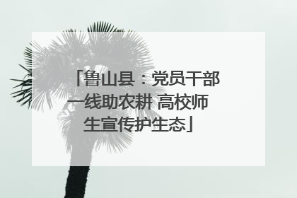 鲁山县：党员干部一线助农耕 高校师生宣传护生态