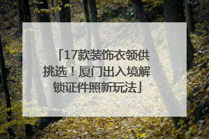 17款装饰衣领供挑选！厦门出入境解锁证件照新玩法