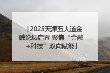 2025天津五大道金融论坛启幕 聚焦“金融+科技”双向赋能