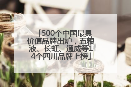 500个中国最具价值品牌出炉，五粮液、长虹、通威等14个四川品牌上榜