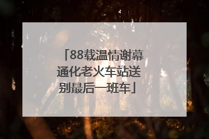 88载温情谢幕 通化老火车站送别最后一班车